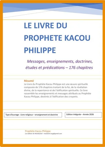 Le Livre du Prophète Kacou Philippe