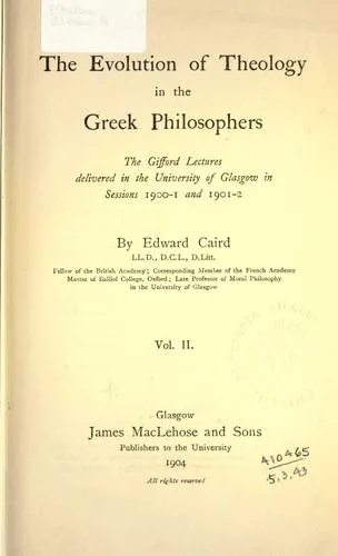 The evolution of theology in the Greek philosophers