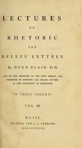 Lectures on rhetoric and belles lettres