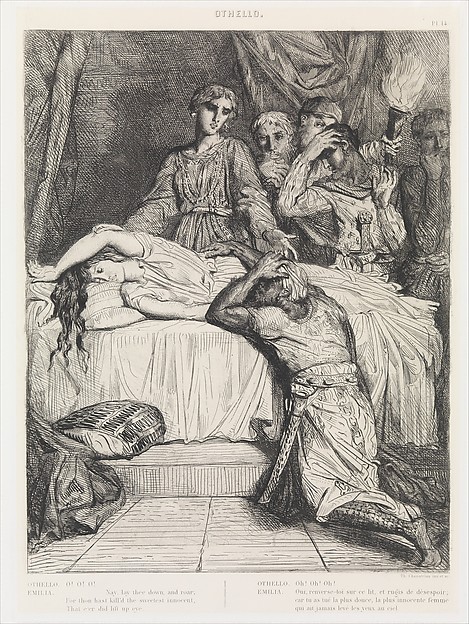 "Oh! Oh! Oh!": plate 14 from Othello (Act 5, Scene 2)