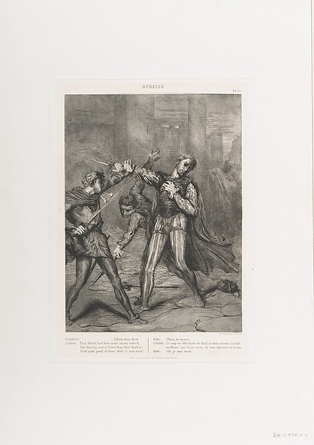 "Villain, thou diest": plate 10 from Othello (Act 5, Scene 1)