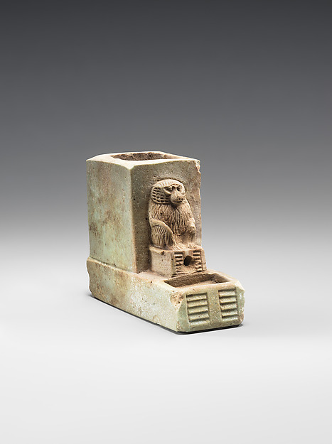 Water Clock Decorated with a Baboon