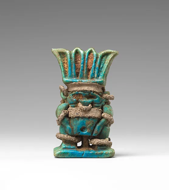 Amulet with twinned Bes-images