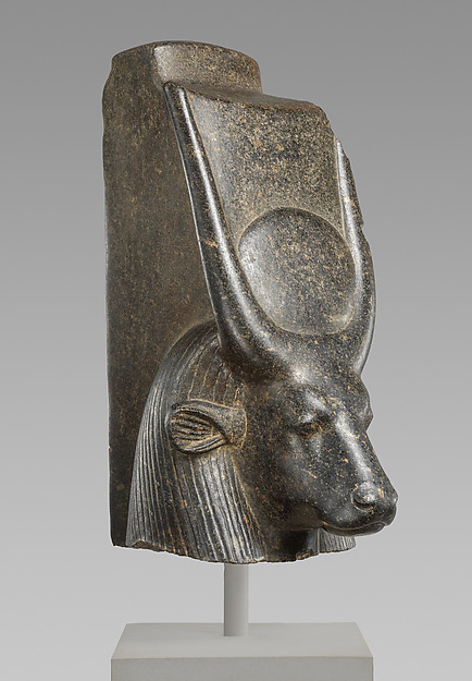 Head of a cow goddess