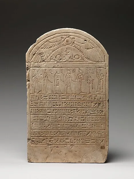 Stela of the sistrum-player Wedjashu, daughter of the royal scribe Hor and the lady of the house Ankhes