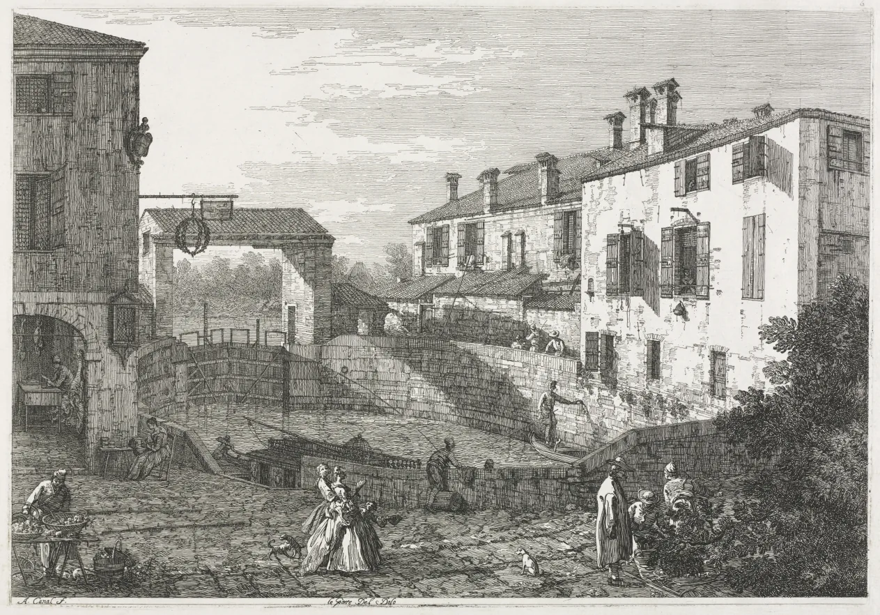 Views:  The Canal Lock at Dolo