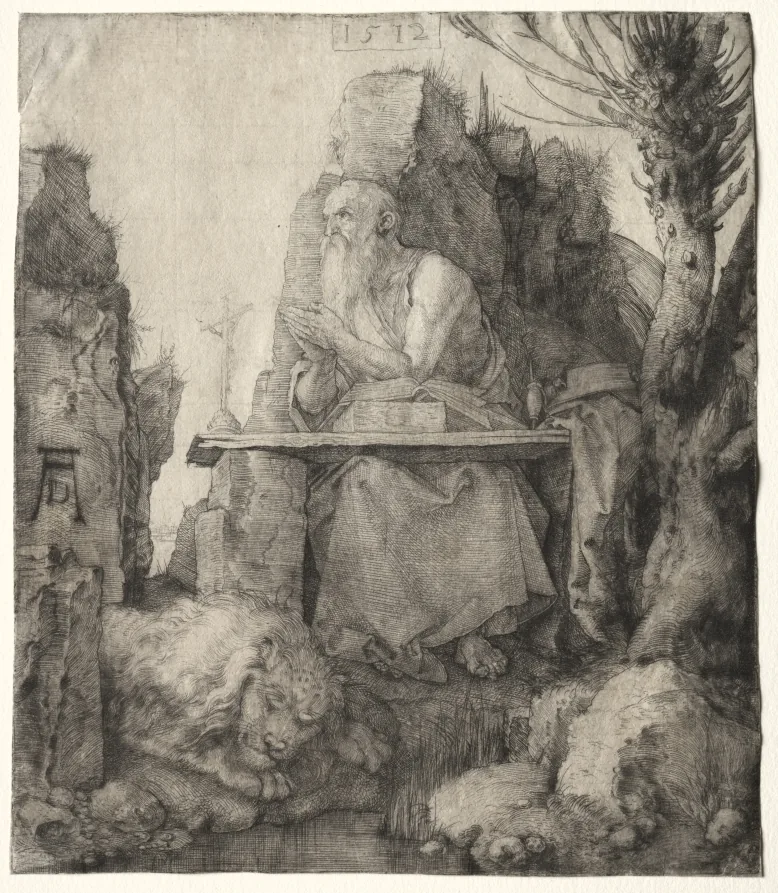 St. Jerome Seated near a Pollard Willow