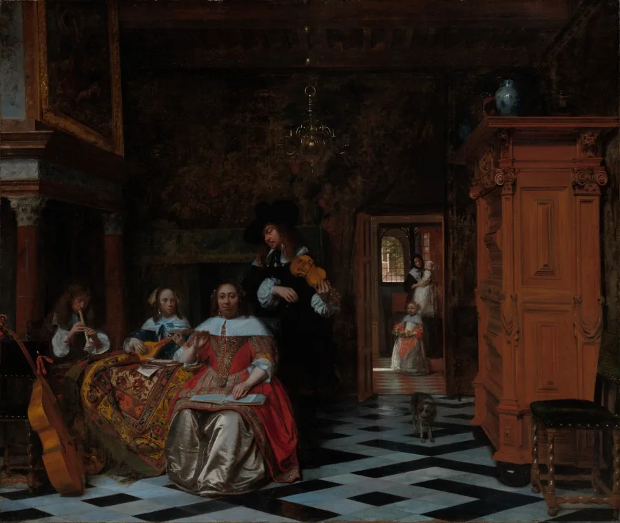 Portrait of a Family Playing Music