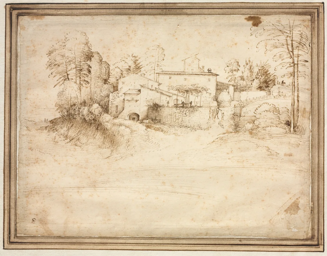 Farmhouse on the Slope of a Hill