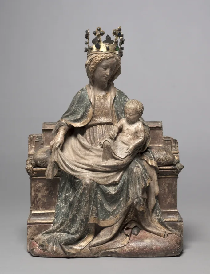 Enthroned Virgin with the Writing Christ Child