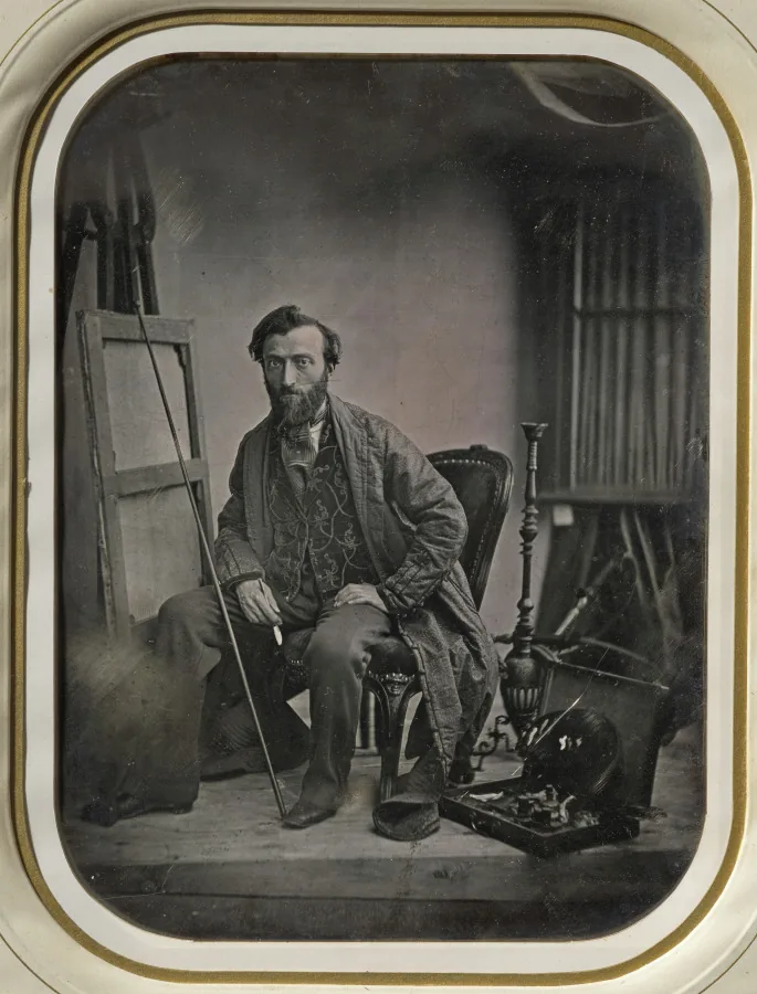 Self-Portrait in Painting Studio