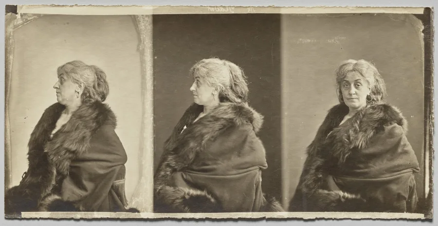 Portrait of Ernestine Nadar, the artist's wife, wearing fur stole