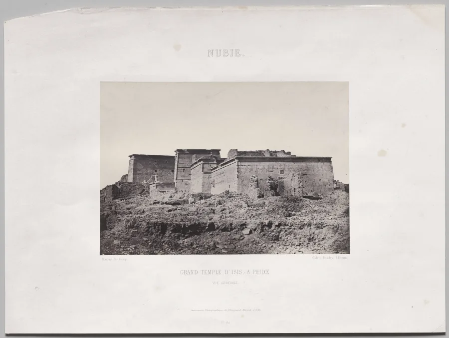 Grand Temple D’Isis, à Philoe (vue générale prise du nord), Nubie