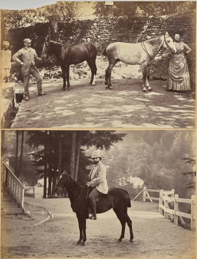 Col. F. G. Oldham (recto, top); Mr. Nowell, Shimla (recto, bottom)