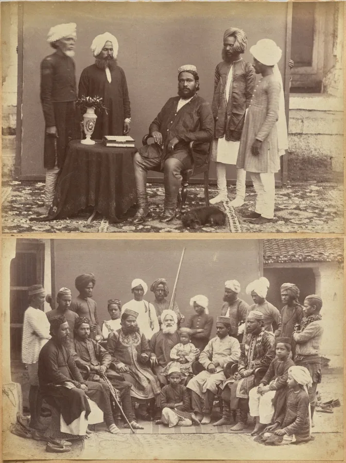 Ramkishore Singh, Rewa (recto, top); Mowhri Rahman Alli Khan family, Rewa (recto, bottom)