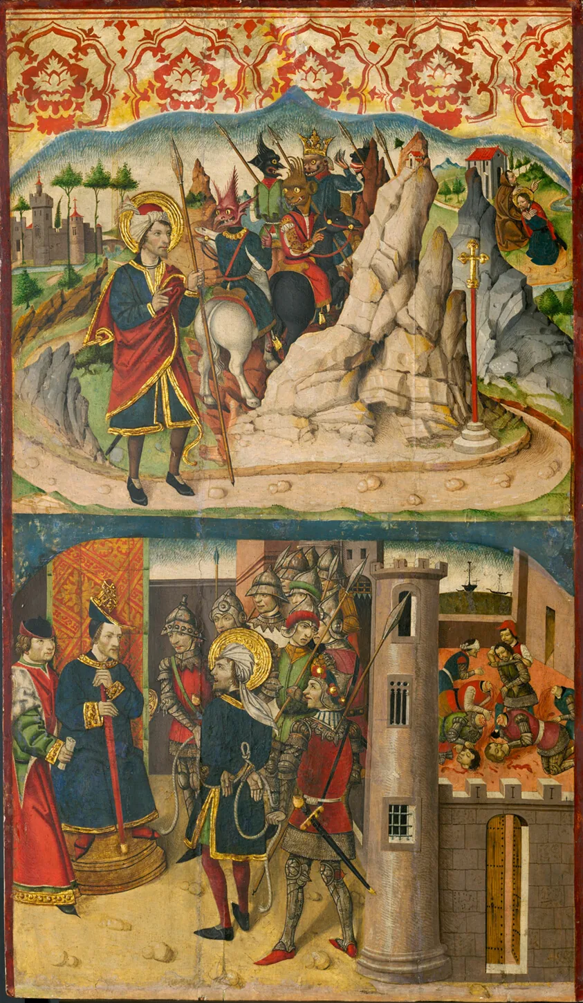 Saint Christopher Meets Satan; Saint Christopher before the King of Lycia