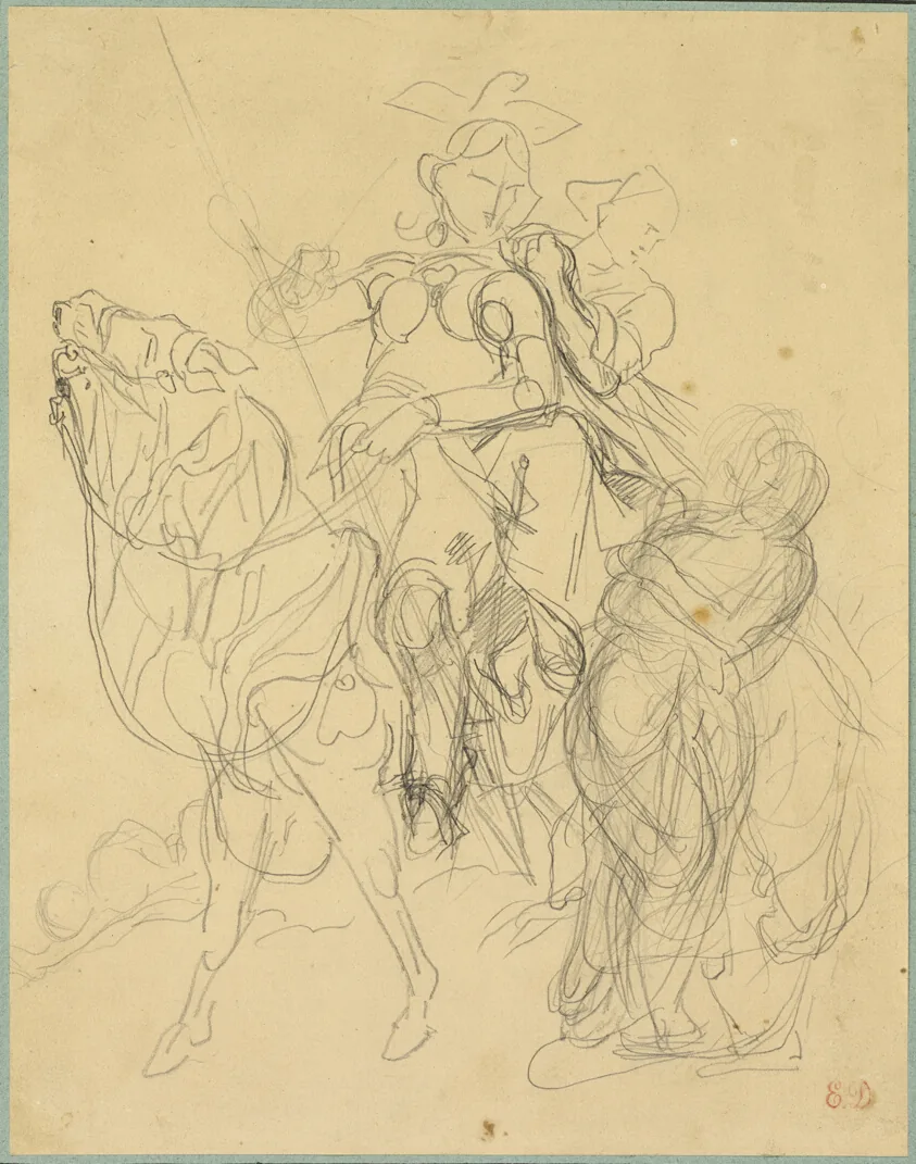 Study for Marphise and the Mistress of Pinabel