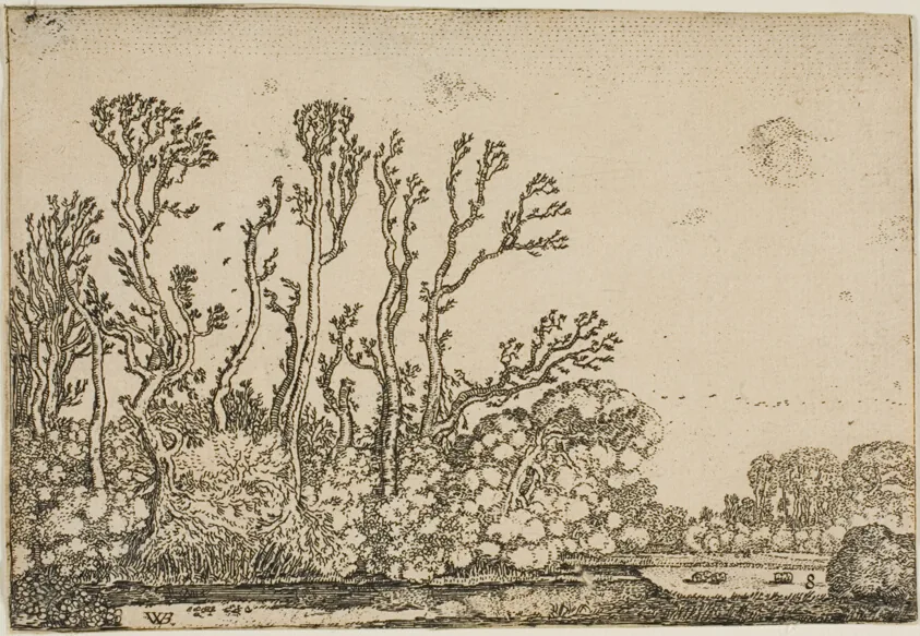 Landscape with Trees, Pond and Sheep