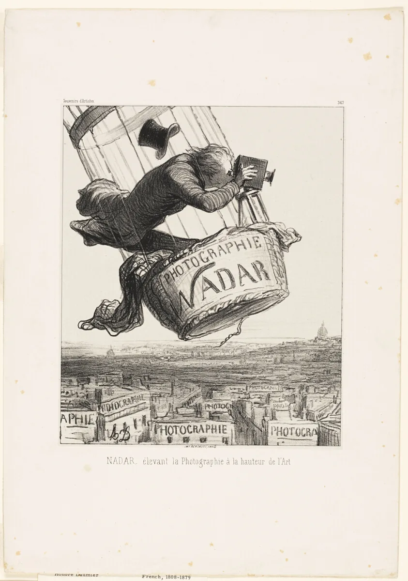 Nadar Elevating Photography to the Heights of Art, plate 367 from Souvenirs d’artistes