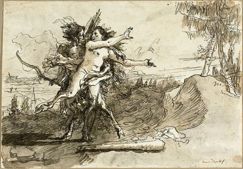 Satyr Surprising a Satyress