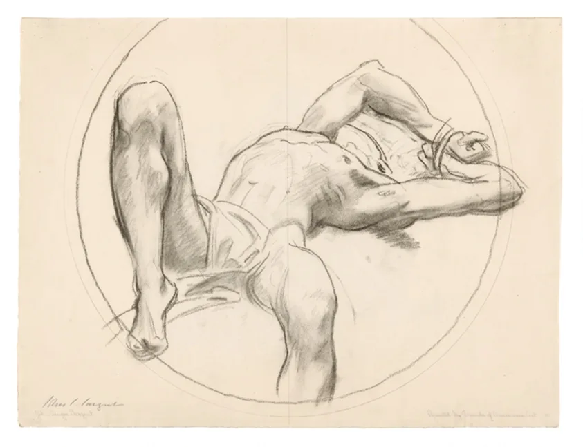 Bound Man (recto); Sketch of Bound Man (verso)