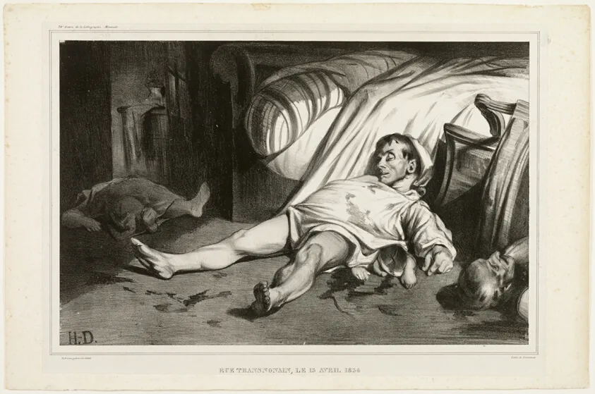 Rue Transnonain, on April 15, 1834, October 2, 1834, plate 24 from L’Association mensuelle