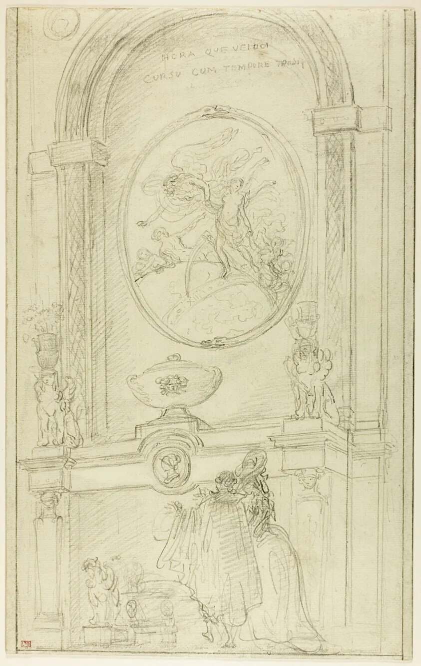 Interior with a Couple Before a Chimney-Piece