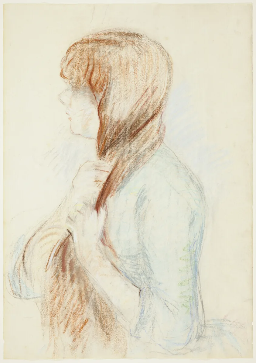 Girl Plaiting her Hair (La Natte)